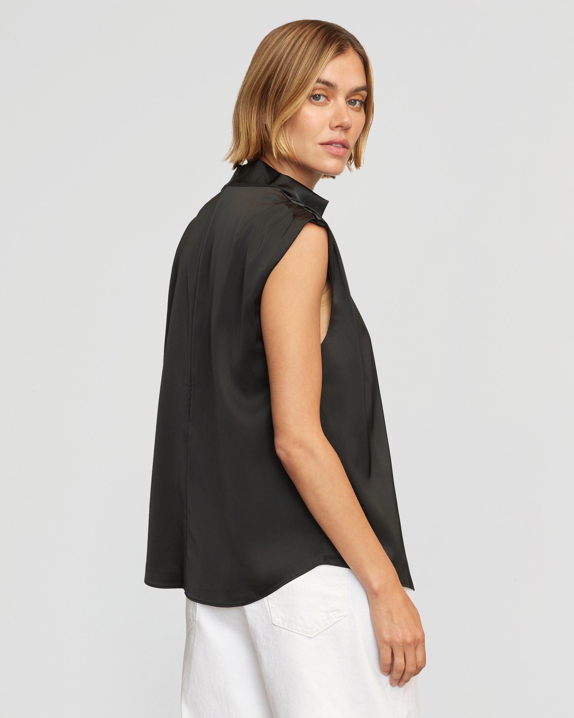 Allegra Gathered-Neck Sleeveless Blouse Product Image