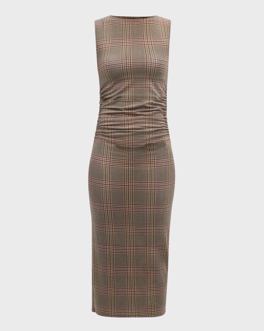 Charissa Plaid Bodycon Midi Dress Product Image