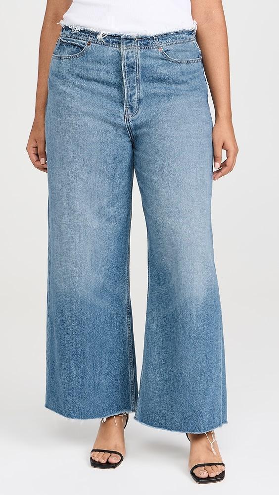 FRAME Le Low Baggy Wide Leg Cut Off Jeans | Shopbop Product Image