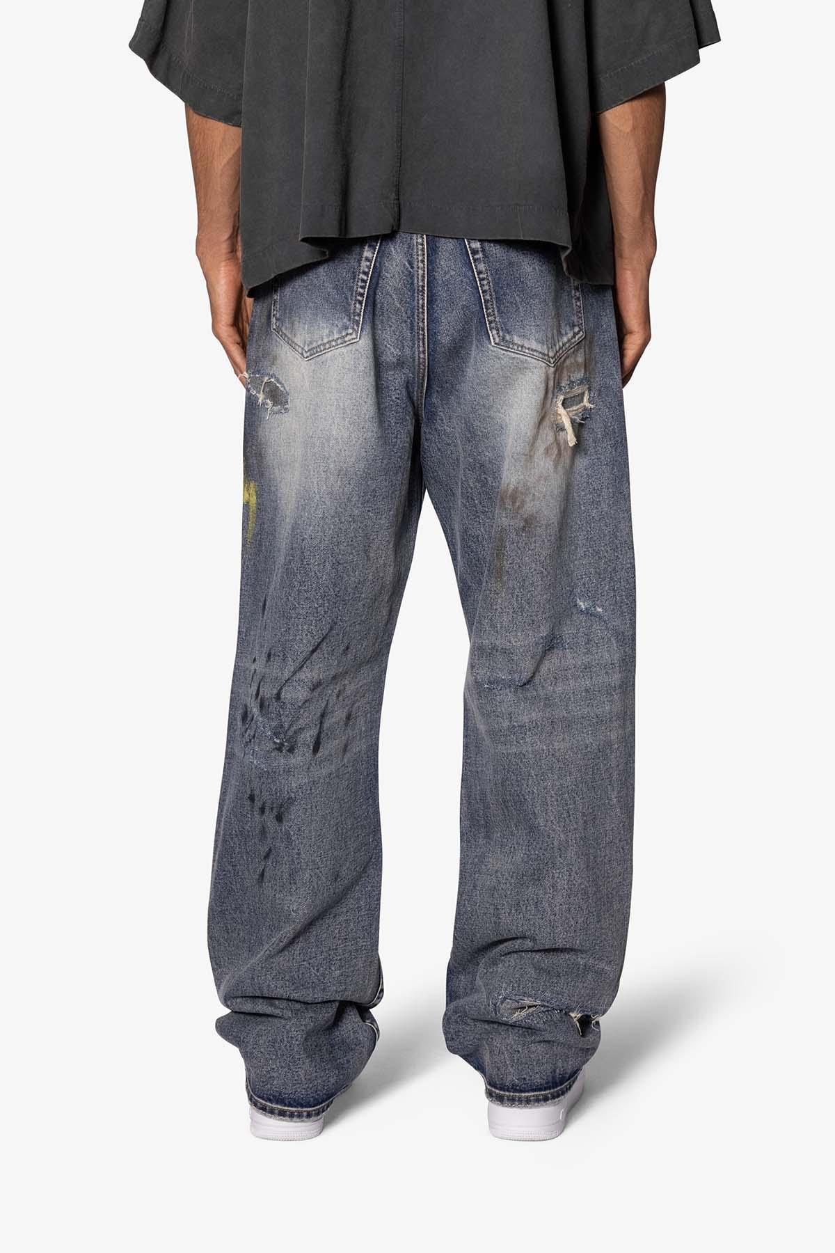 Ultra Baggy Overly Washed Denim - Blue Product Image