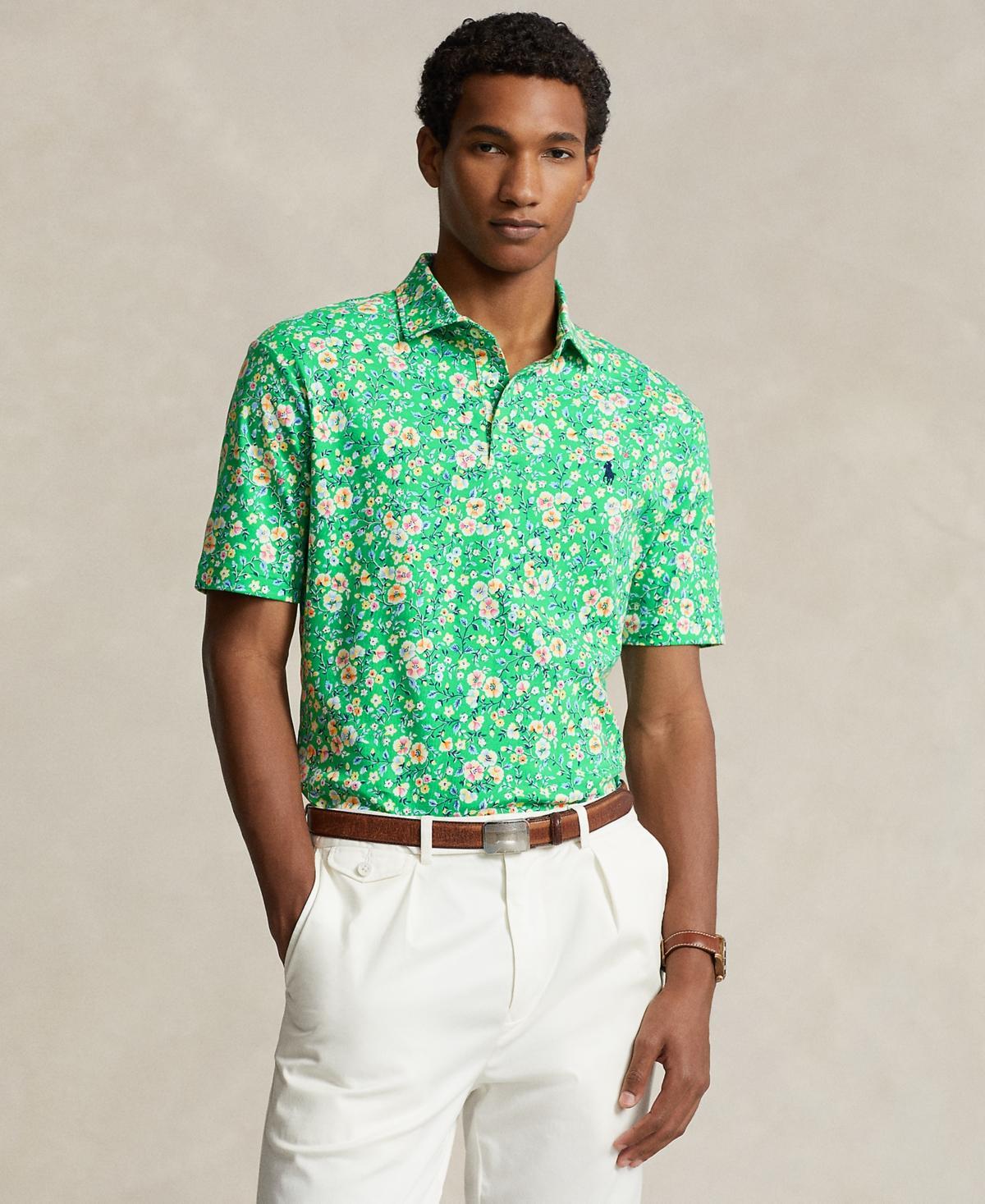 Polo Ralph Lauren Classic Fit Floral Soft Cotton Polo (Palais Floral Stem) Men's Short Sleeve Knit Product Image