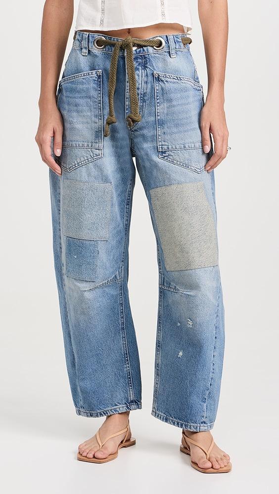 Free People Moxie Pull-On Barrel Jeans | Shopbop Product Image