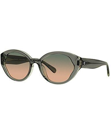 COACH Womens 0HC8364U 55mm Gradient Oval Sunglasses Product Image