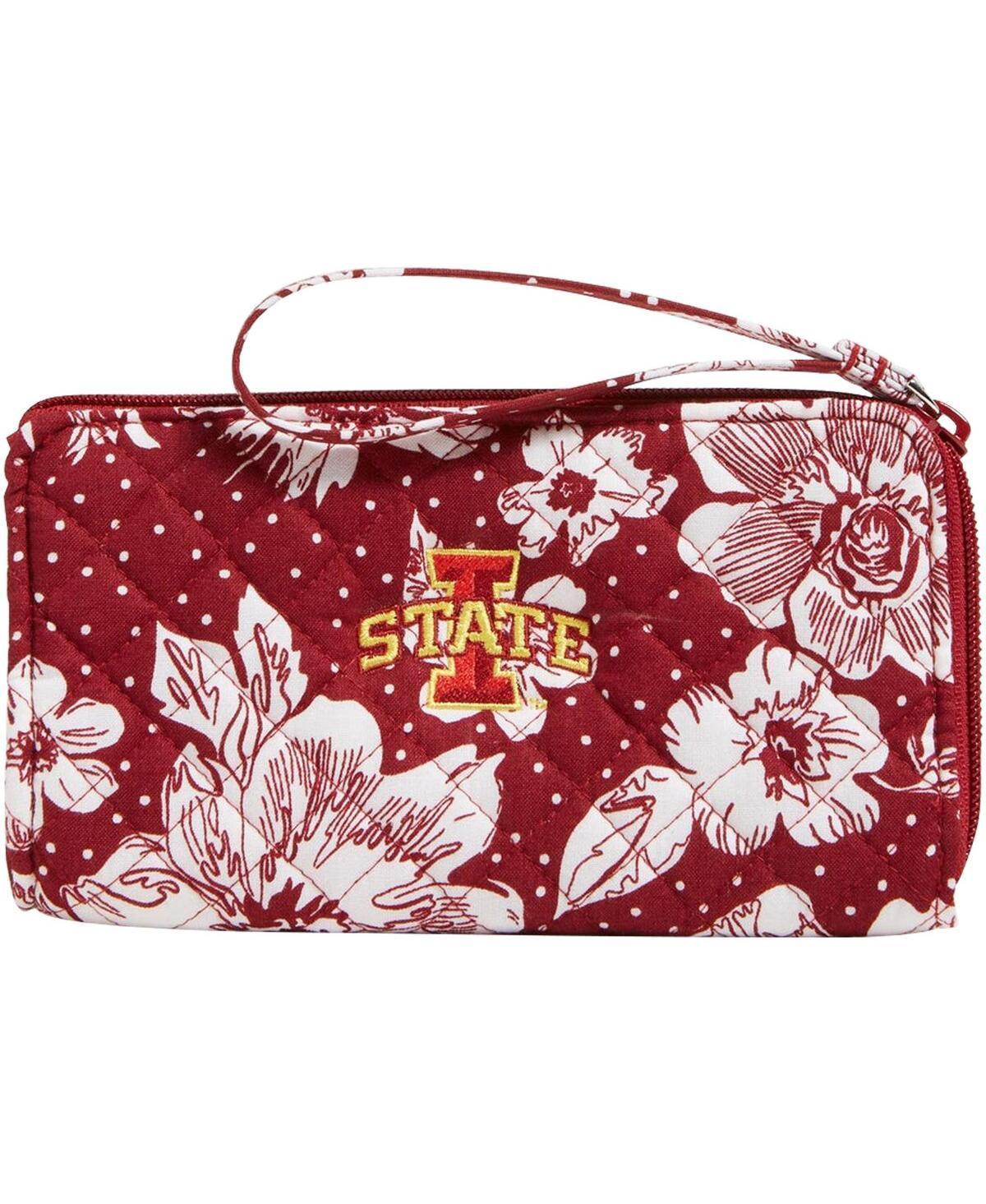 Womens Vera Bradley Iowa State Cyclones Rain Garden Front-Zip Wristlet - Red, White Product Image