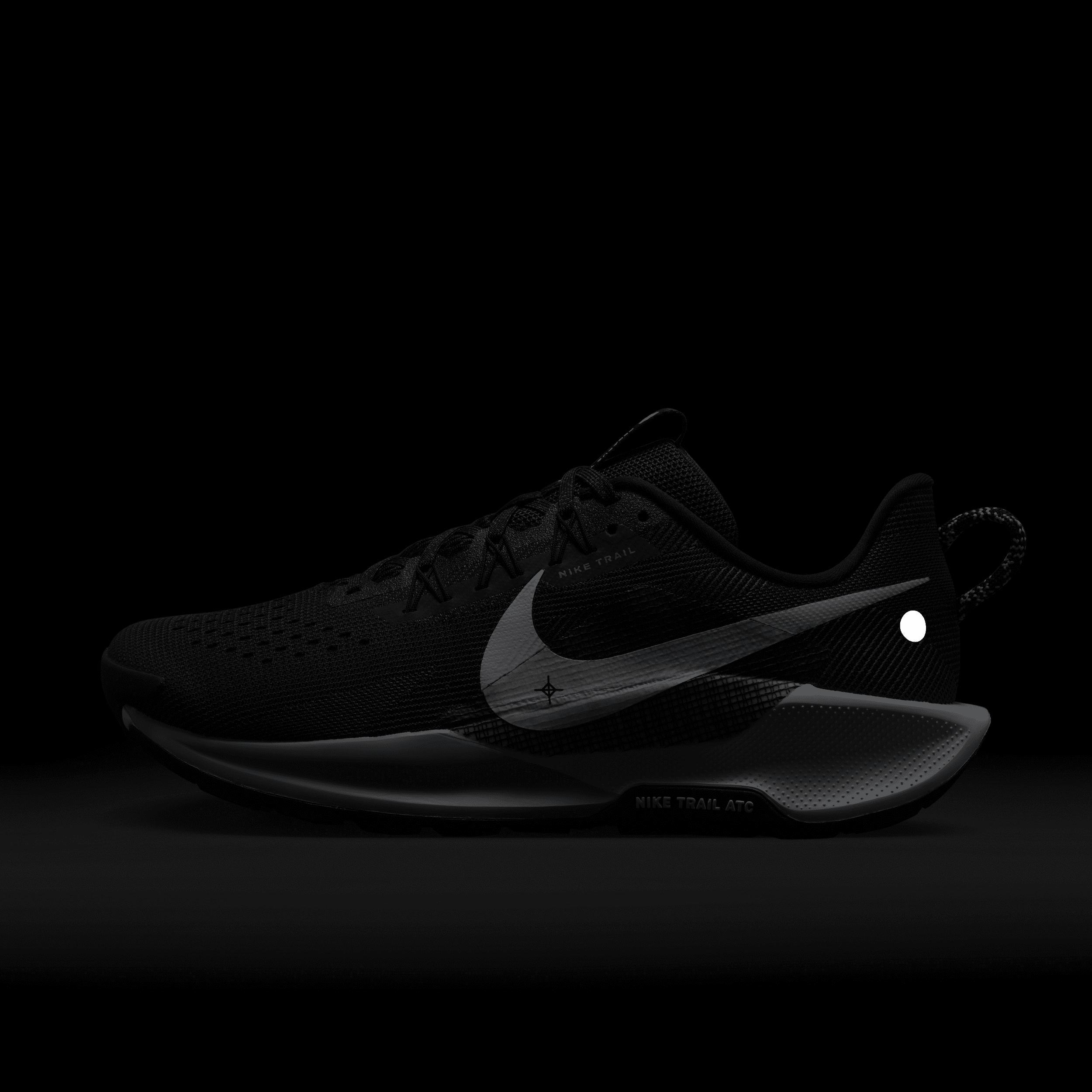 Nike Mens Nike Reactx Pegasus Trail 5 - Mens Running Shoes Black/White/Anthracite Product Image