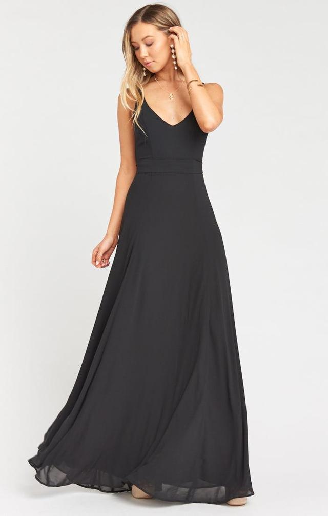 Jenn Maxi Dress ~ Black Chiffon Product Image