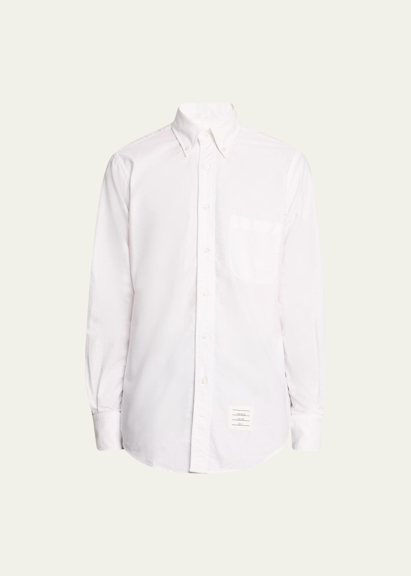 Thom Browne Mens Classic Fit Cotton Button-Down Shirt Product Image