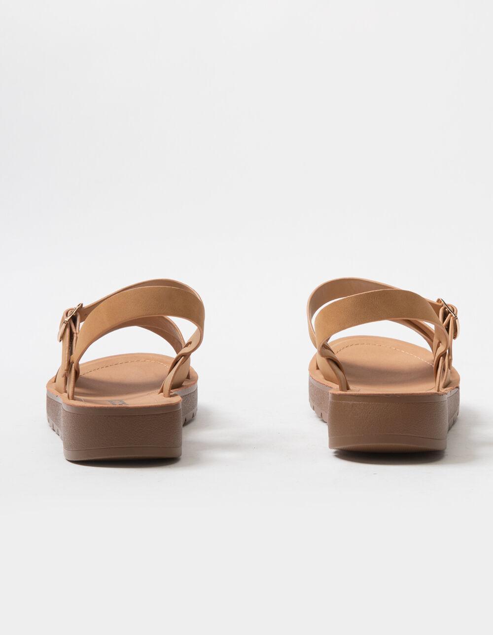 SODA Ankle Strap Womens Mini Flatform Sandals Product Image