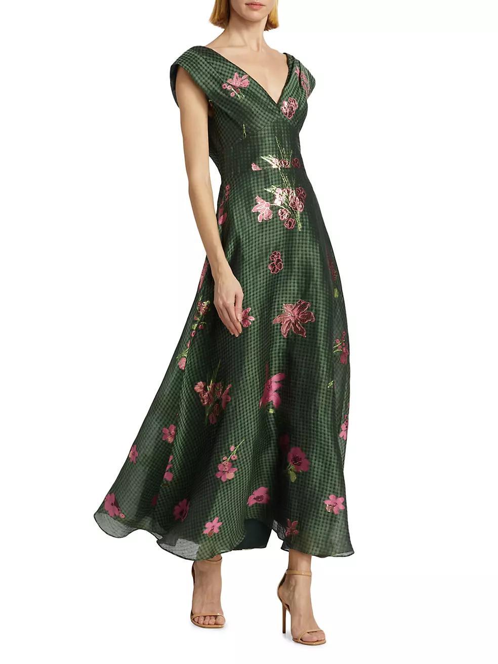 Floral Fil Coupé Maxi Dress Product Image