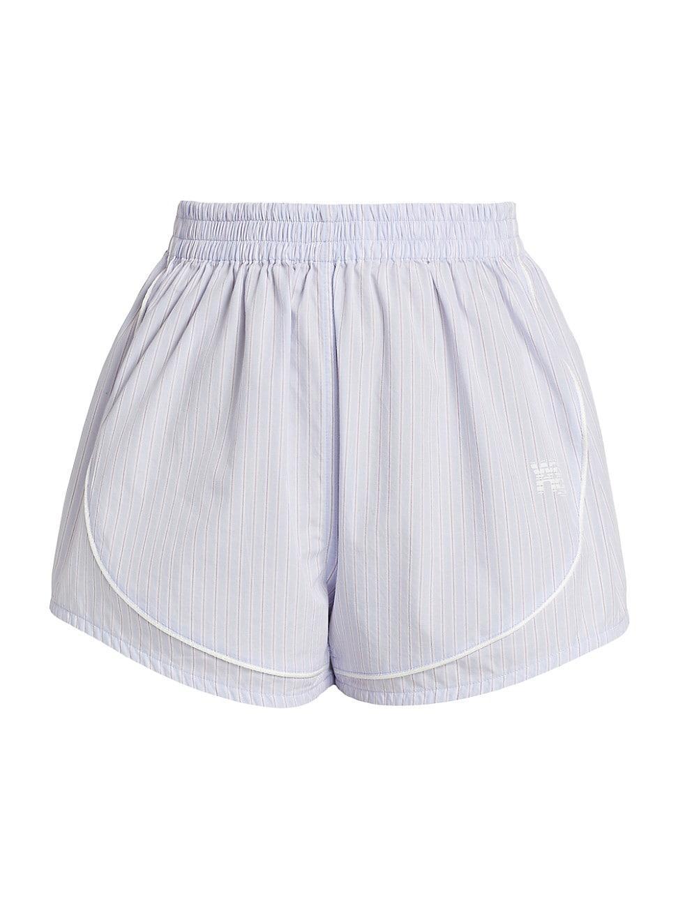 Womens Piped Cotton Mini Track Shorts Product Image