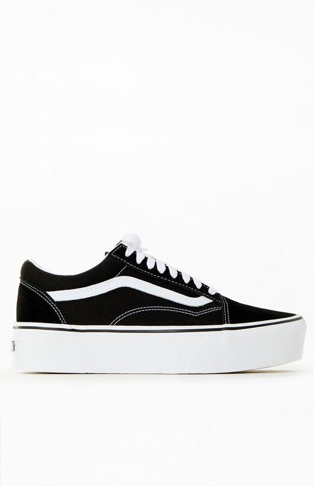 Vans Womens Vans Old Skool Stackform - Womens Shoes Black/White Product Image