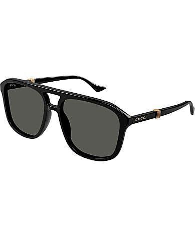 Gucci Mens Running Web 57mm Aviator Sunglasses Product Image