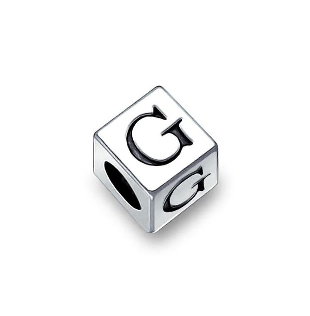 Bling Jewelry Square Cube Block Letter A-z Alphabet Initial Charm Bead For Women For .925 Sterling Silver For European Bracelet Product Image