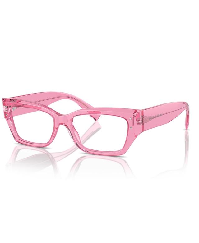 Dolce&Gabbana Womens Eyeglasses, DG3387 - Transparent Pink Product Image