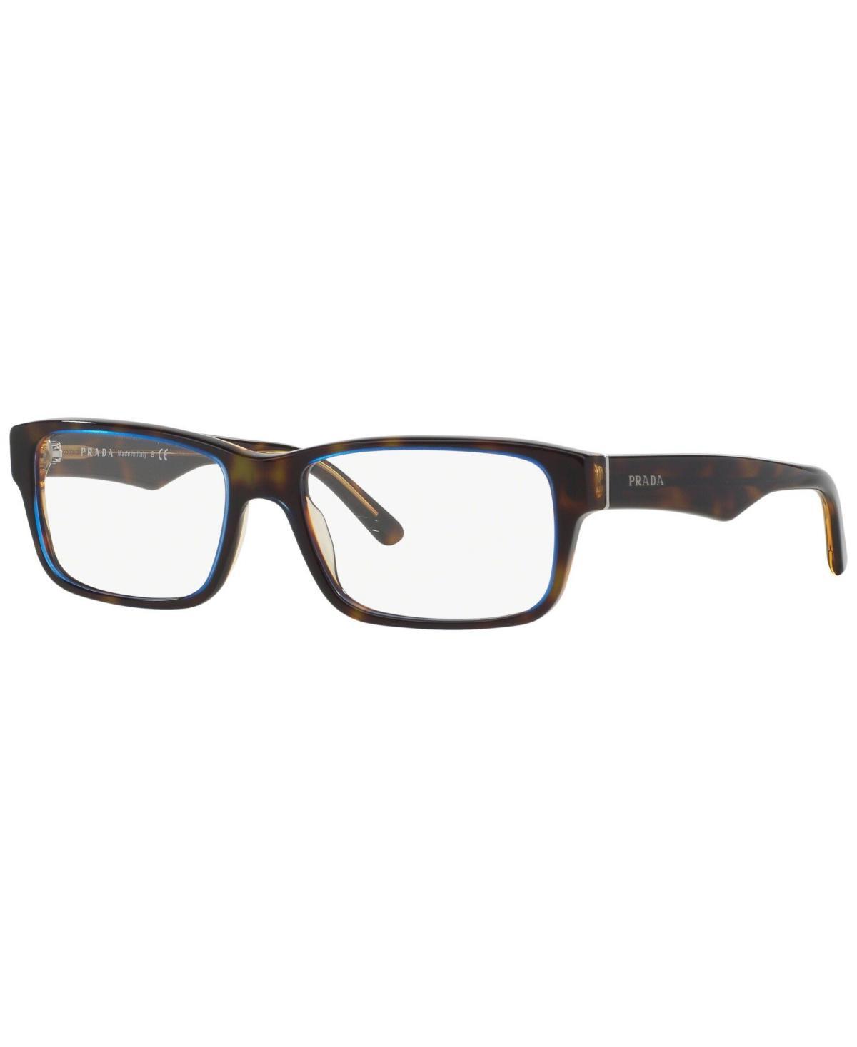 Prada Pr 16MV Mens Rectangle Eyeglasses - Blue Tort Product Image