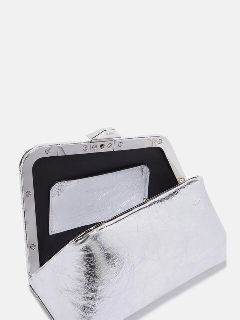 ''Midnight'' silver mini clutch Product Image