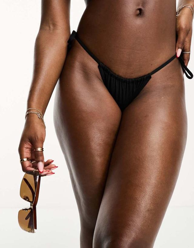 & Other Stories tie-side bikini bottoms in black Product Image