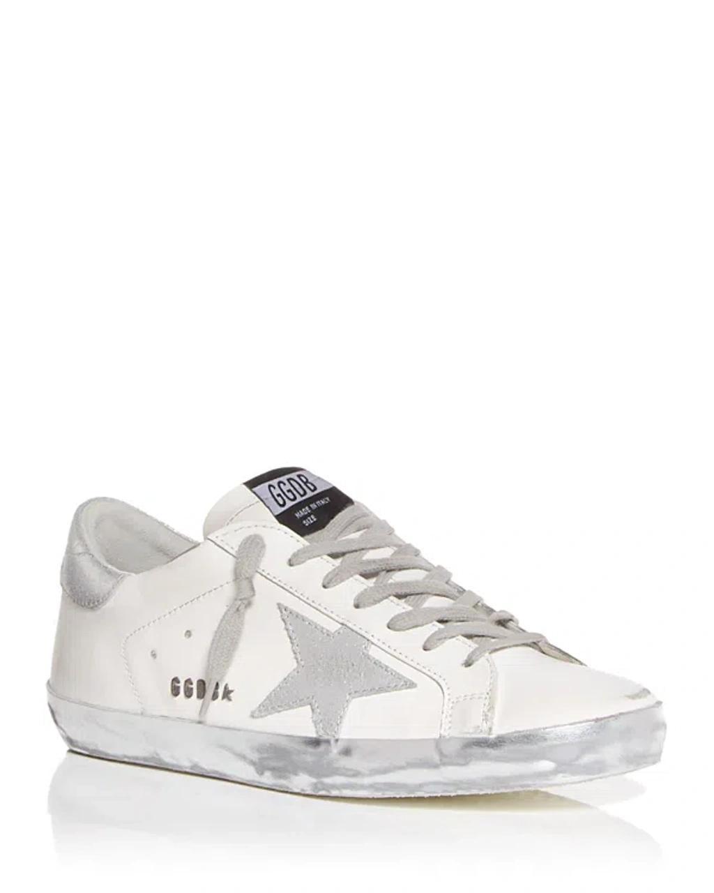 GOLDEN GOOSE Super-star Sneakers In White Silver Product Image