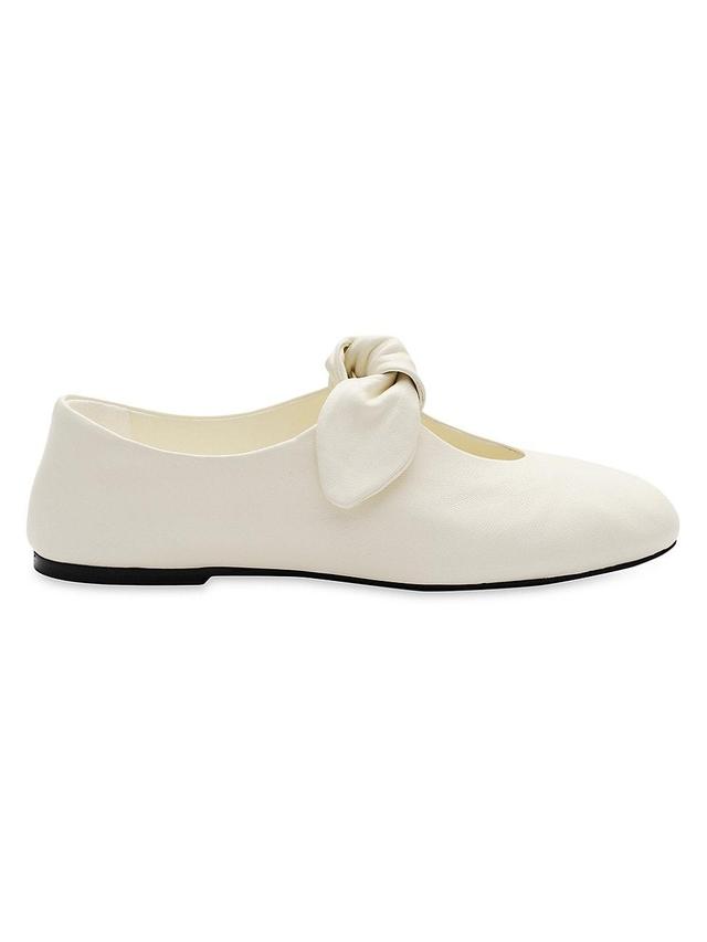 Womens Bow Leather Flats Product Image