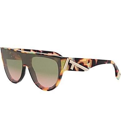 FENDI Womens Fendi First 99mm Havana Shield Sunglasses Product Image