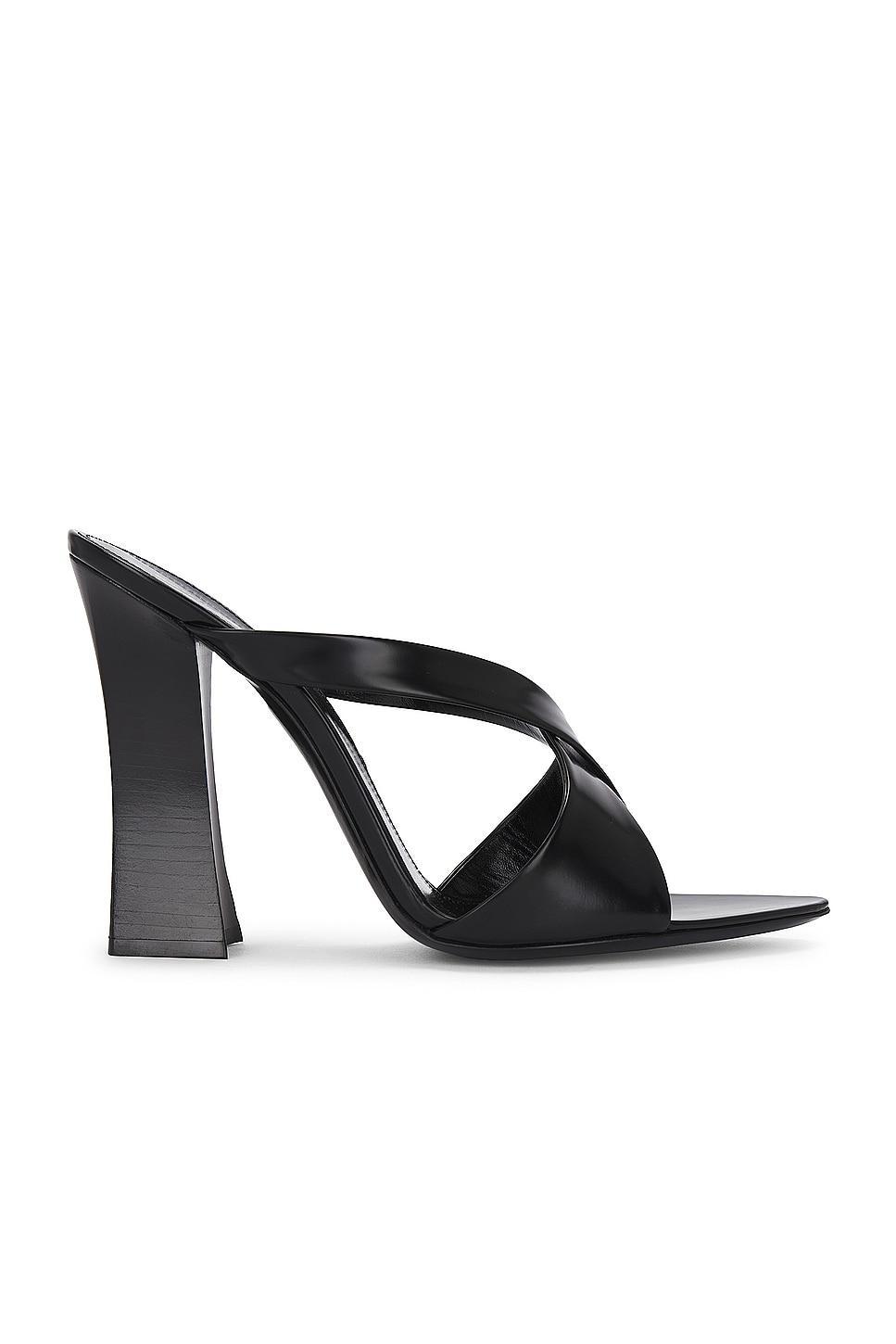 Saint Laurent Eva Mule Sandal in Black Product Image