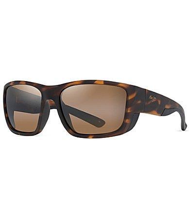 Maui Jim Mens Amberjack PolarizedPlus2 60mm Wrap Sunglasses Product Image