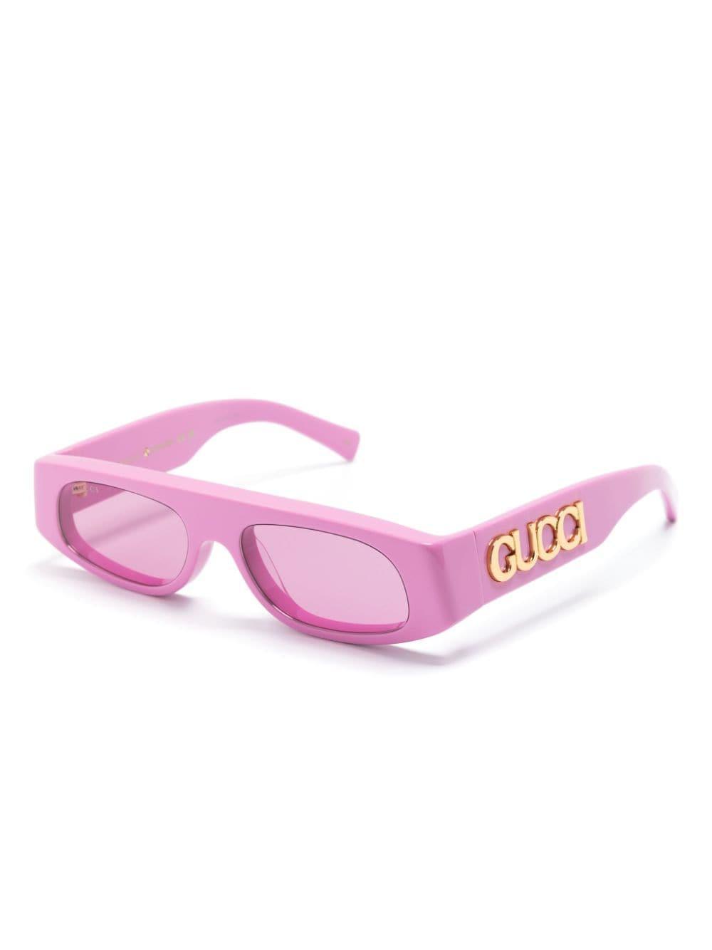 Gg1771s Geometric-frame Sunglasses In Pink Product Image