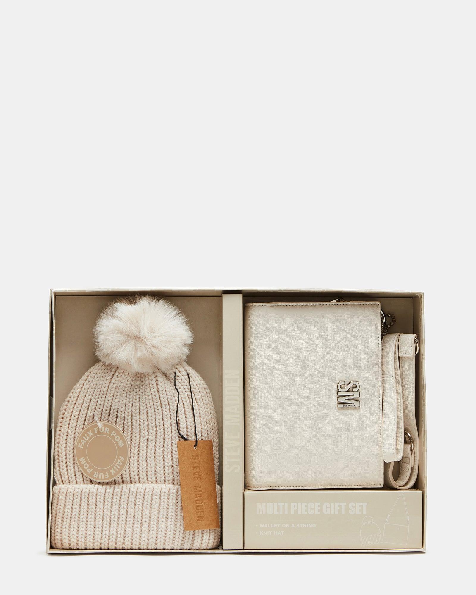 HANDBAG AND HAT GIFT SET CREAM FABRIC Female Product Image