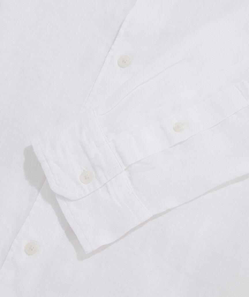 Linen Solid Spread Collar Shirt Product Image