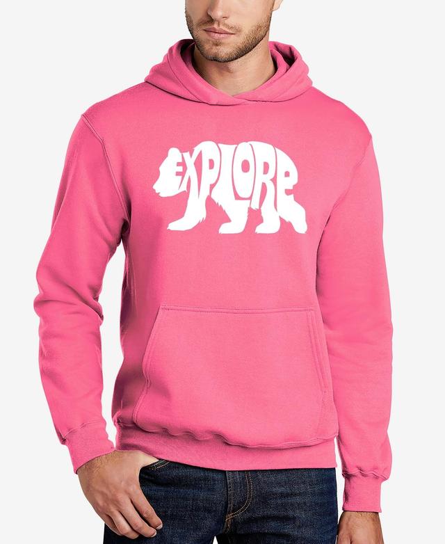 La Pop Art Explore - Mens Word Art Hooded Sweatshirt Product Image