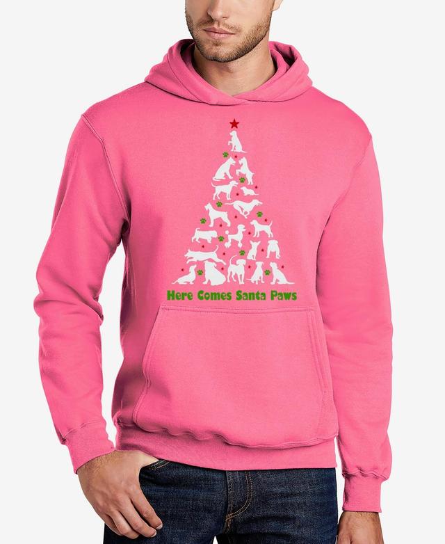 La Pop Art Mens Feliz Navidad Santa Claus Word Art Hooded Sweatshirt Product Image