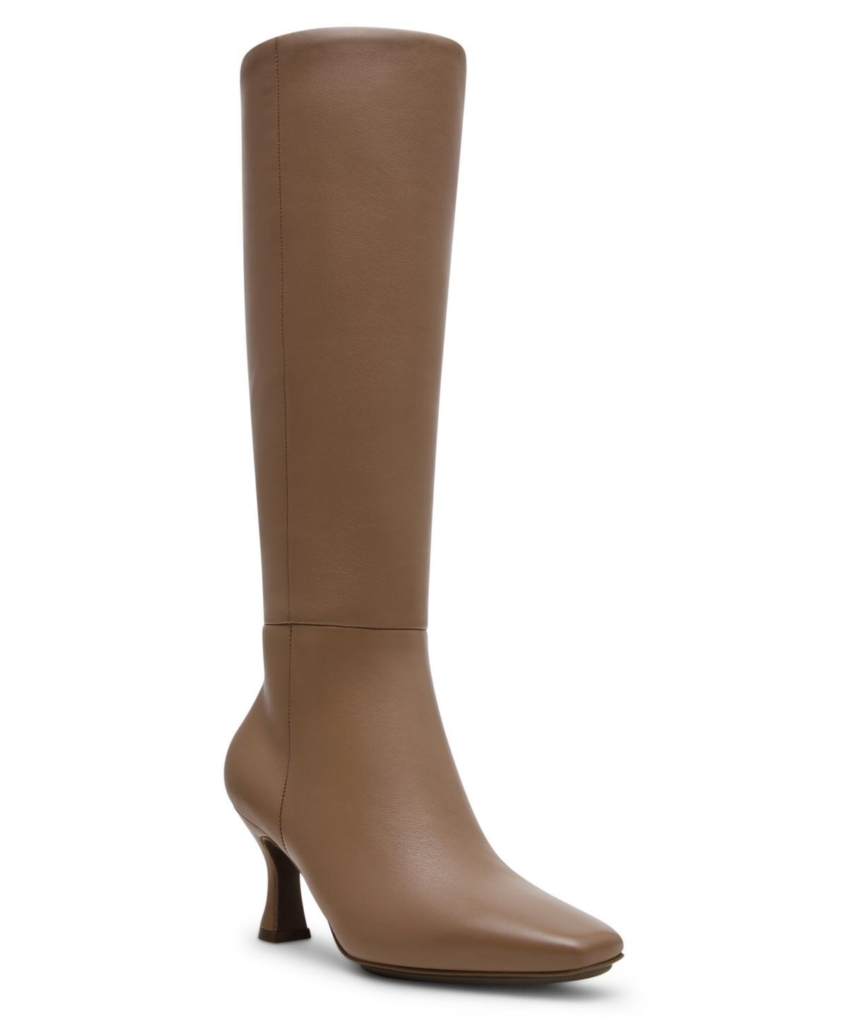 Anne Klein Womens Perfection Leather Snip Toe Knee High Boots Product Image