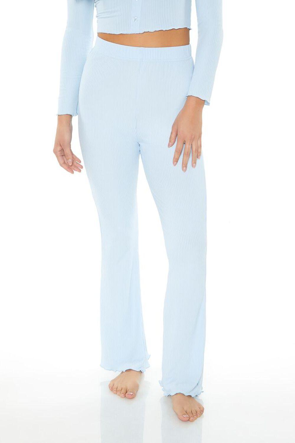 Lettuce-Edge Flare Pajama Pants | Forever 21 Product Image