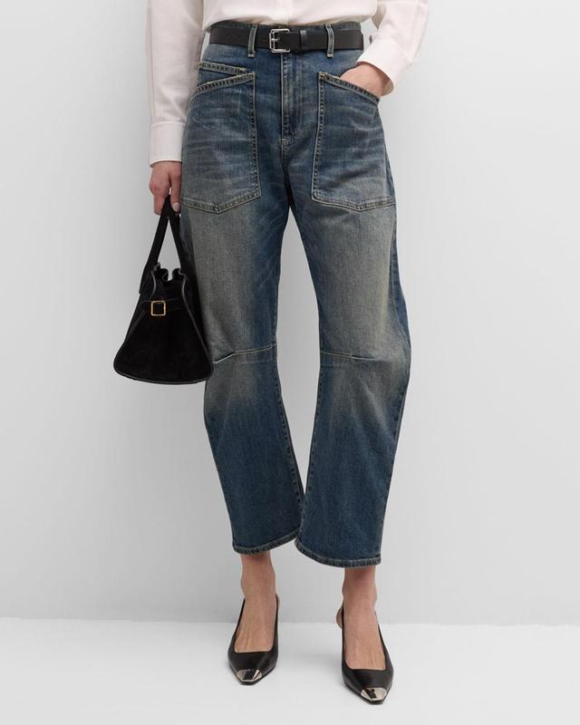 Womens Shon Curved Ankle-Crop Jeans Product Image