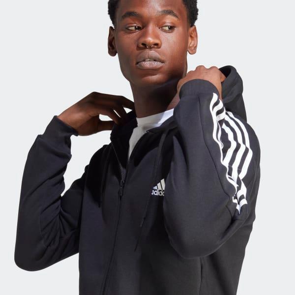 Essentials Fleece 3-Stripes Full-Zip Hoodie Product Image