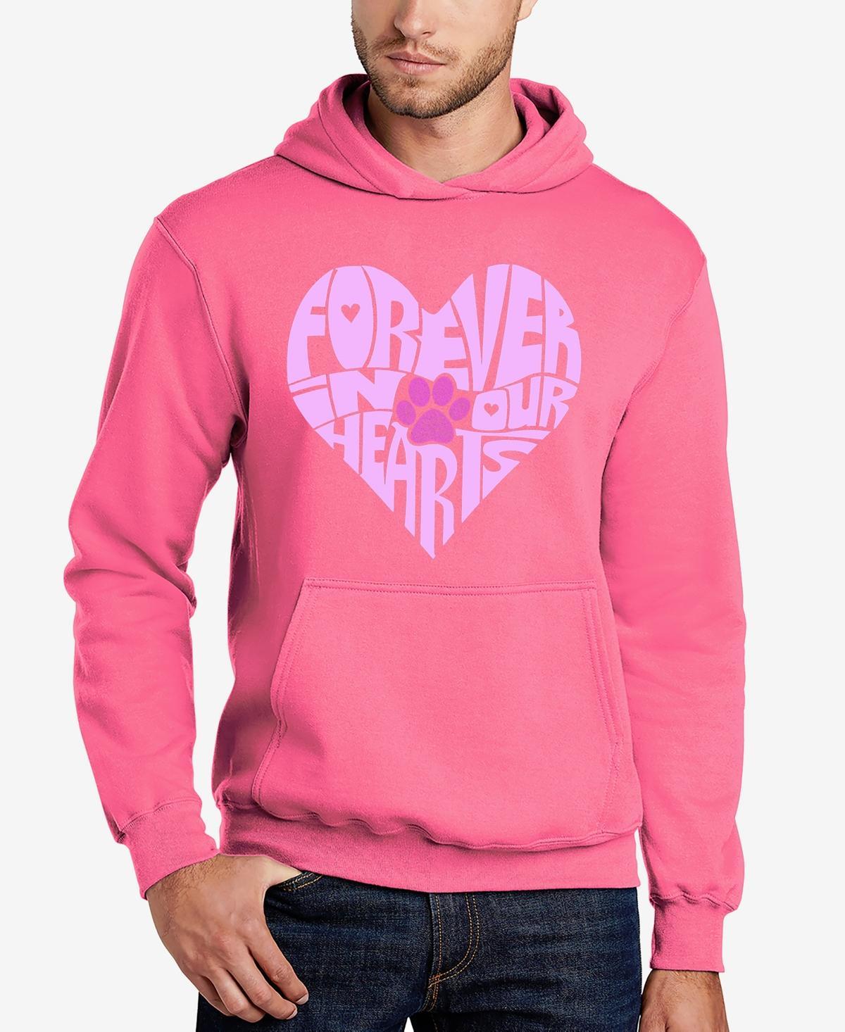 La Pop Art Forever In Our Hearts - Mens Word Art Hooded Sweatshirt Product Image