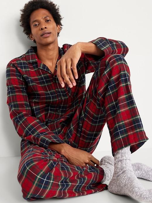 Flannel Pajama Set for Men Product Image