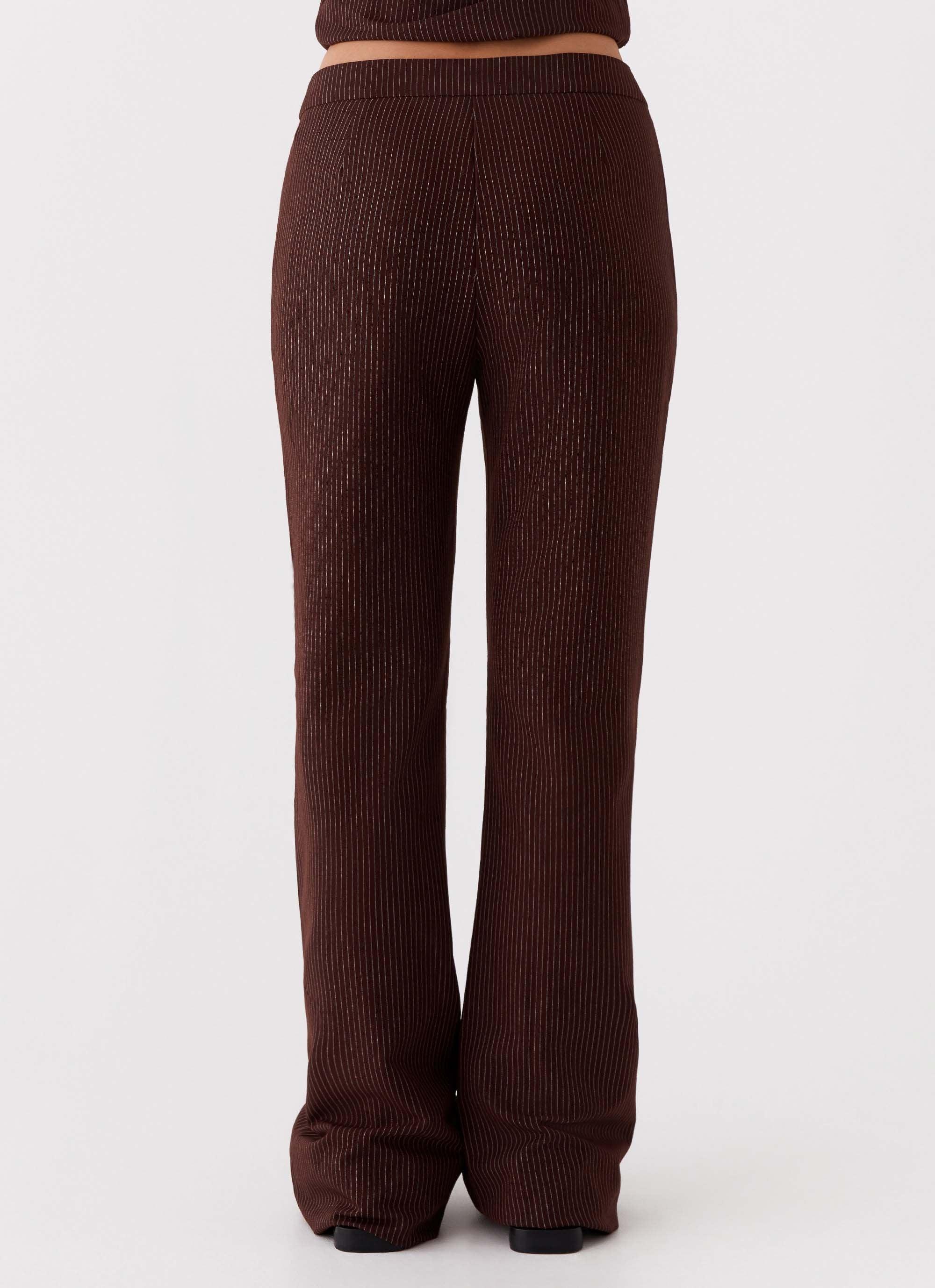 Orla Fitted Flare Pants - Chocolate Product Image