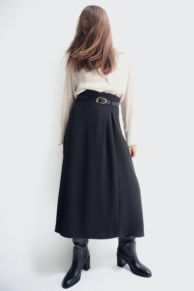 MIDI SKIRT WITH BELT Product Image