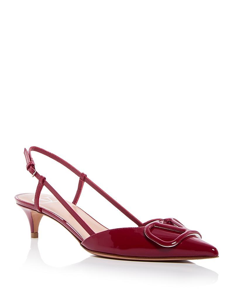 Valentino Garavani Womens Slingback Kitten Heel Pumps Product Image