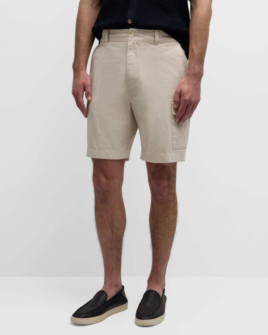 Mens Garment-Dyed Twill Cargo Shorts Product Image