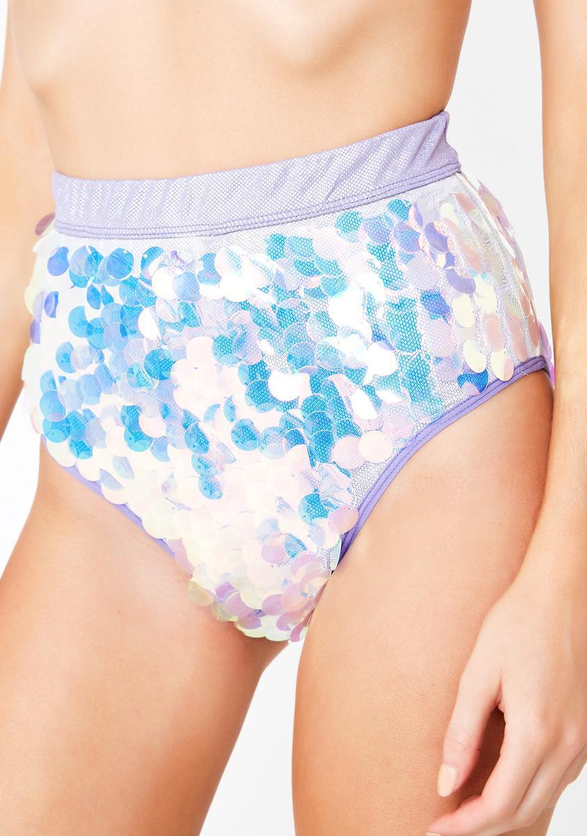 Galactic Sunshine Sequin Booty Shorts Male product image