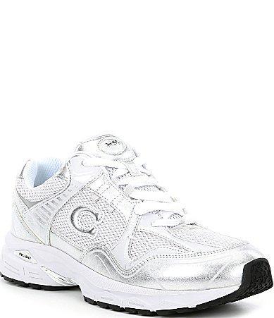 COACH Mens C301 Metallic Mesh Sneakers Product Image