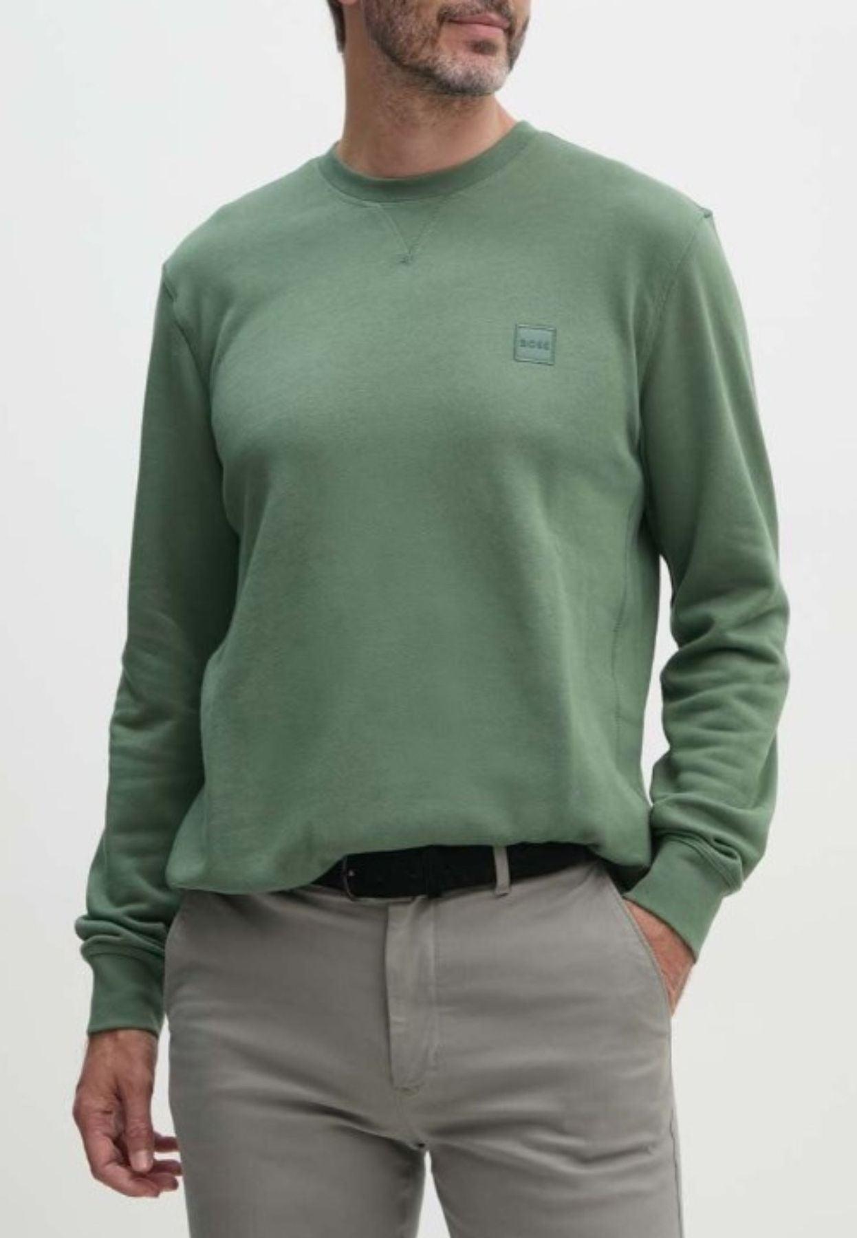 HUGO BOSS Boss Westart Sweatshirt In Verde Product Image