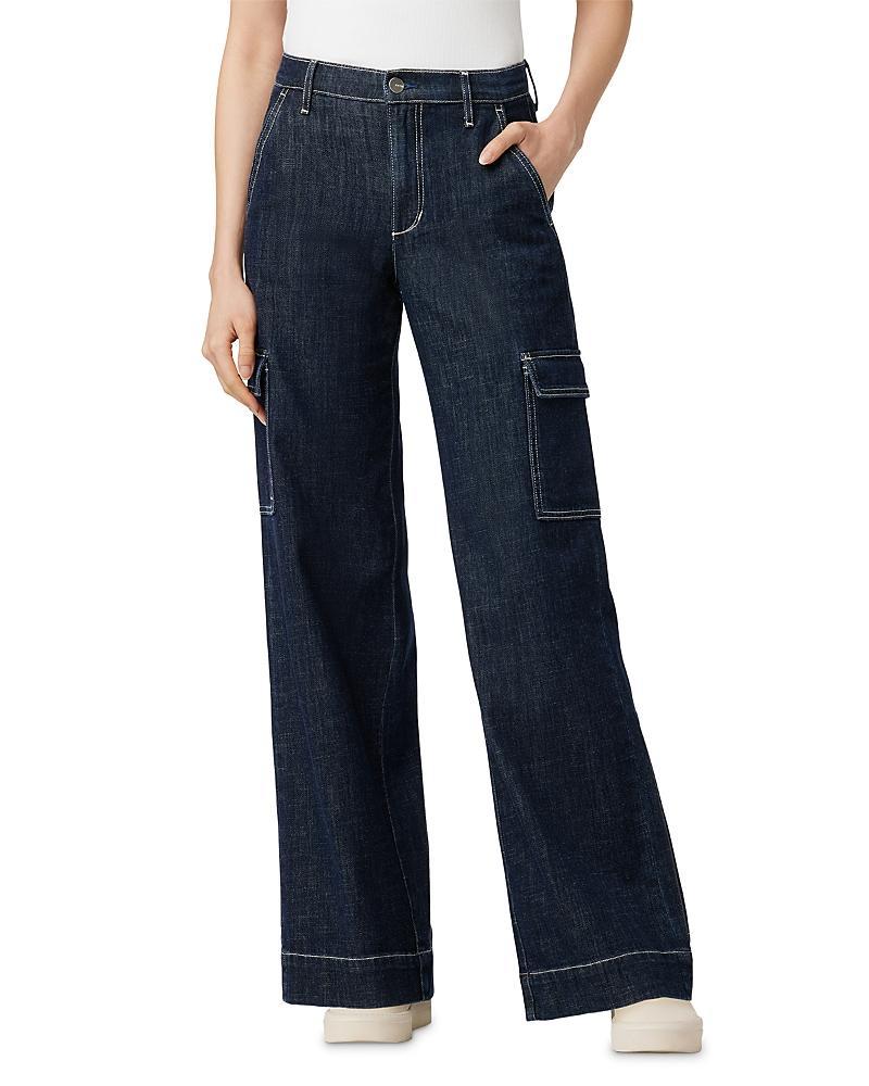 Joes Jeans The Petra Cargo High Rise Wide Leg Jeans in Rinse Product Image