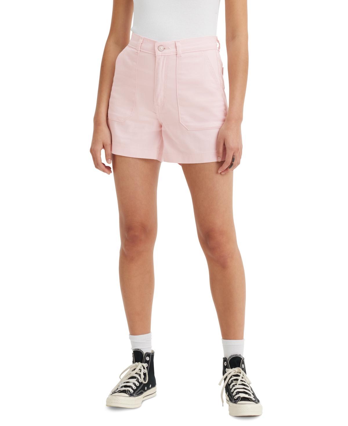 Levis Womens Mid-Rise Zip-Fly Utility Shorts Product Image