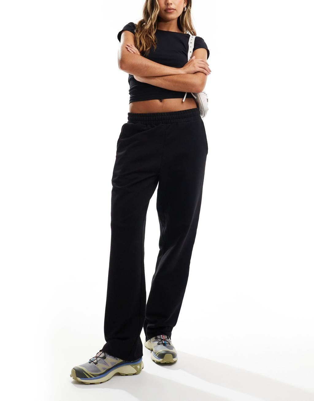 COLLUSION straight leg sweatpants in black Product Image