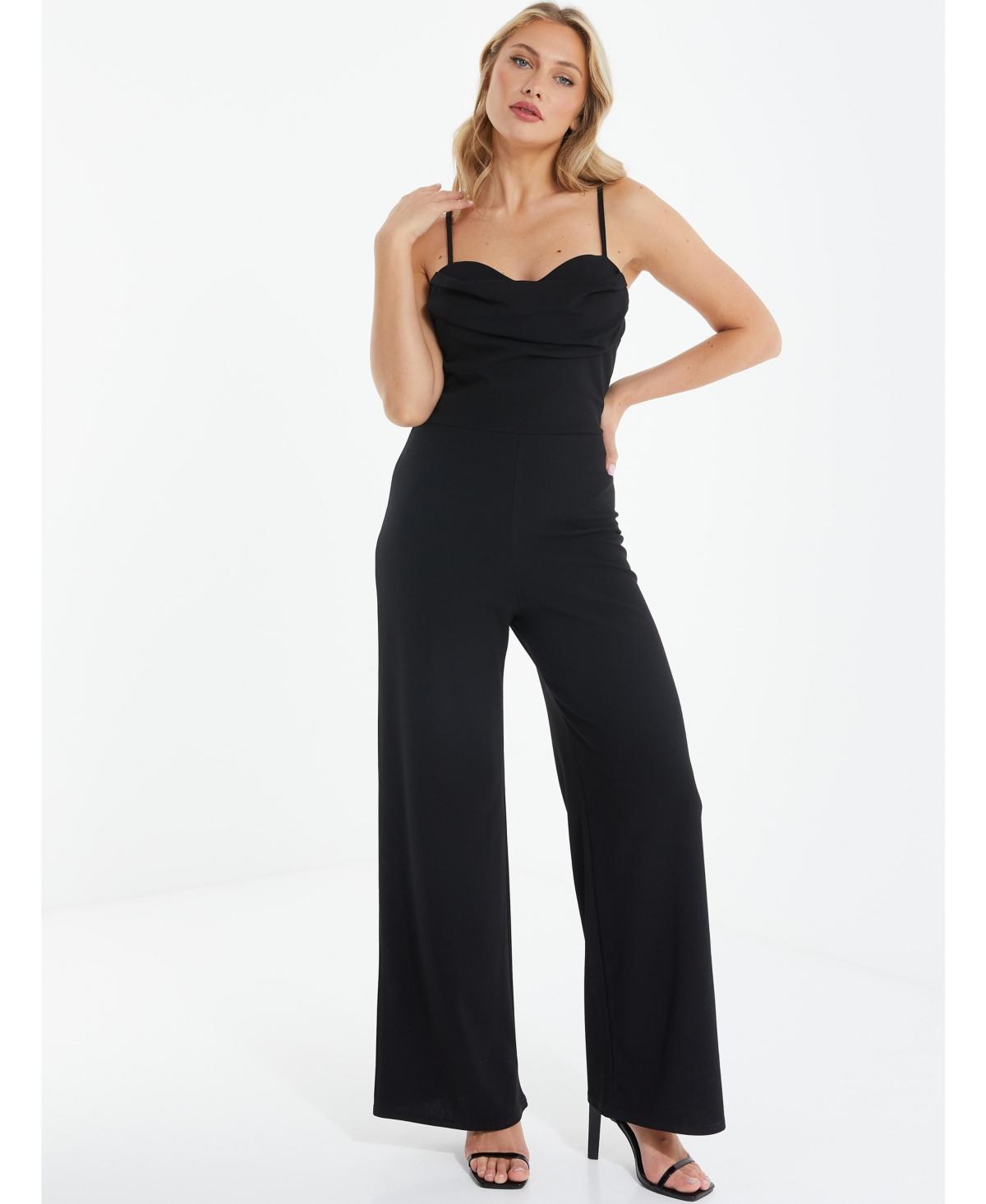 Quiz Womens Cowl Neck Palazzo Jumpsuit Product Image