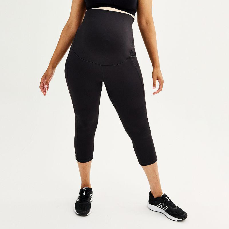 Maternity Tek Gear Ultrastretch High Rise Capri Leggings, Womens Product Image