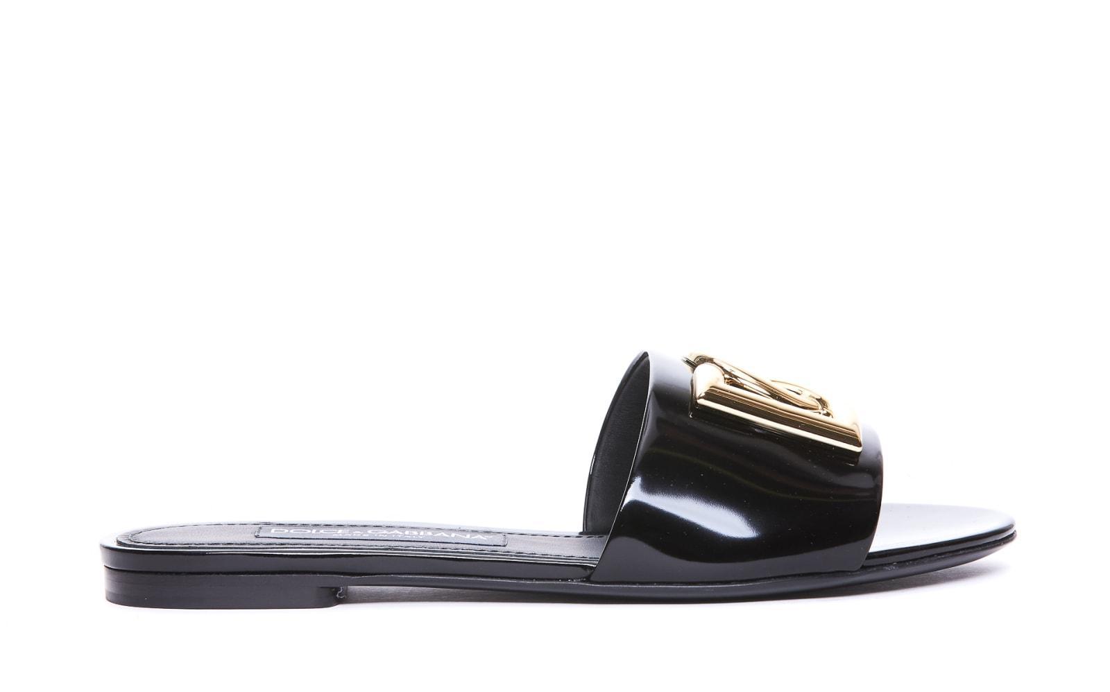 Dg Logo Sandals In Black Product Image